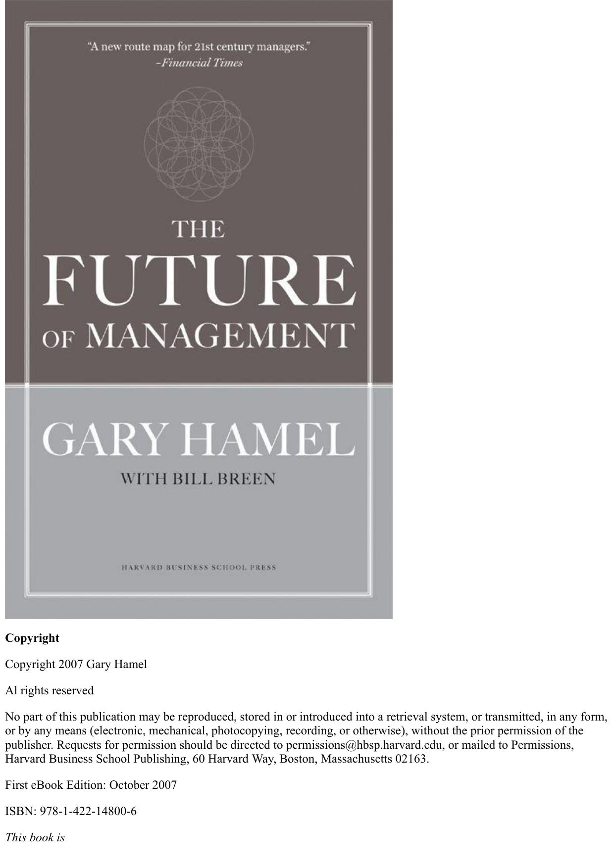 The Future of Management