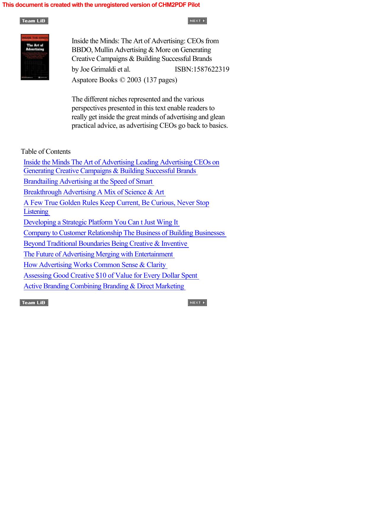 The Art of Advertising