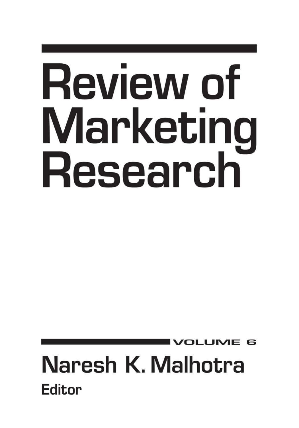 Review of Marketing Research