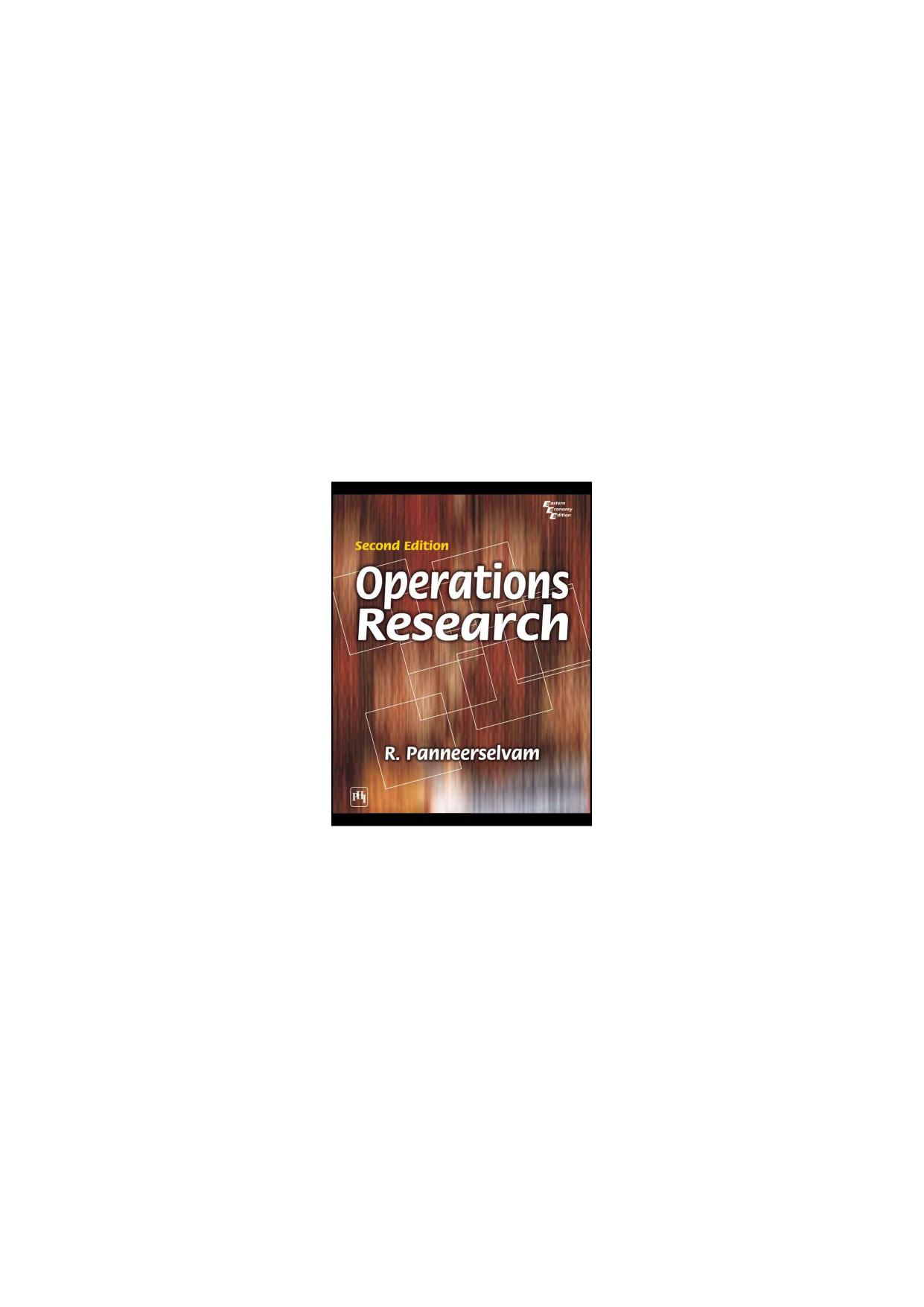 OPERATIONS RESEARCH