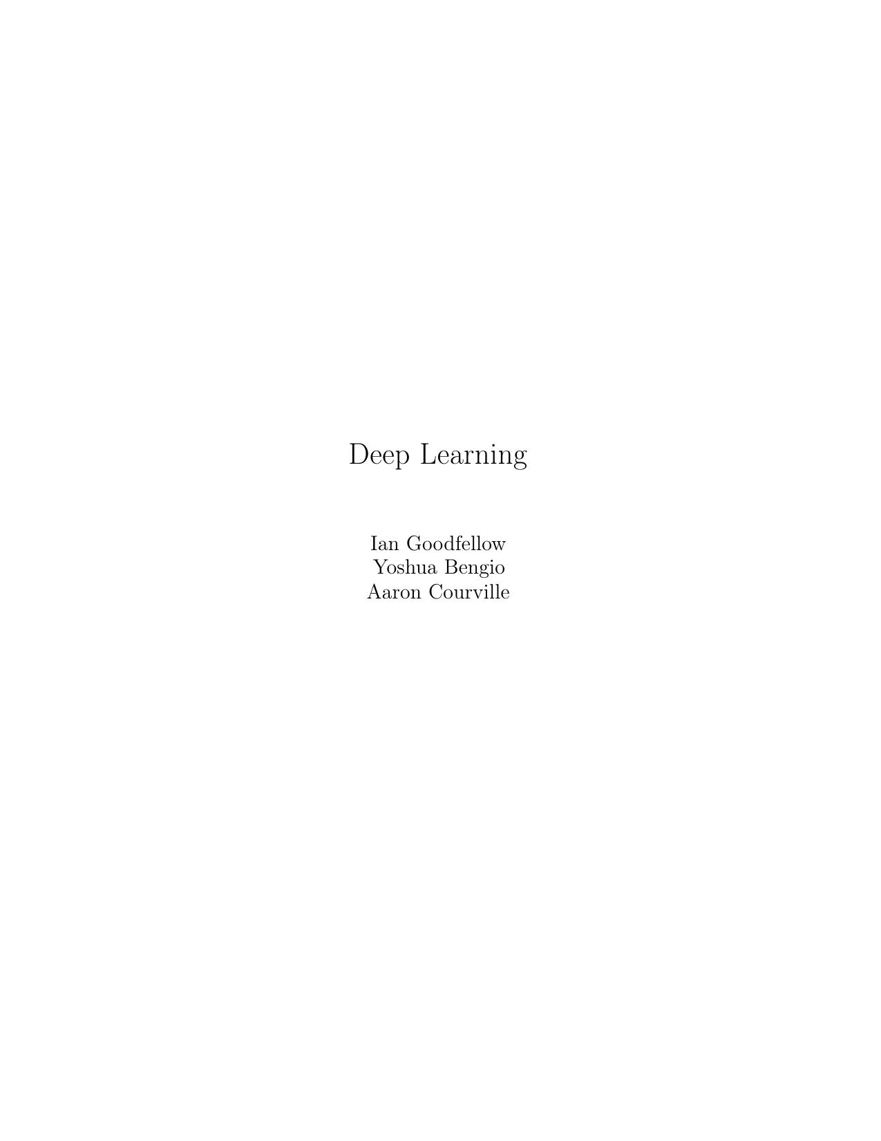 Deep Learning 2016